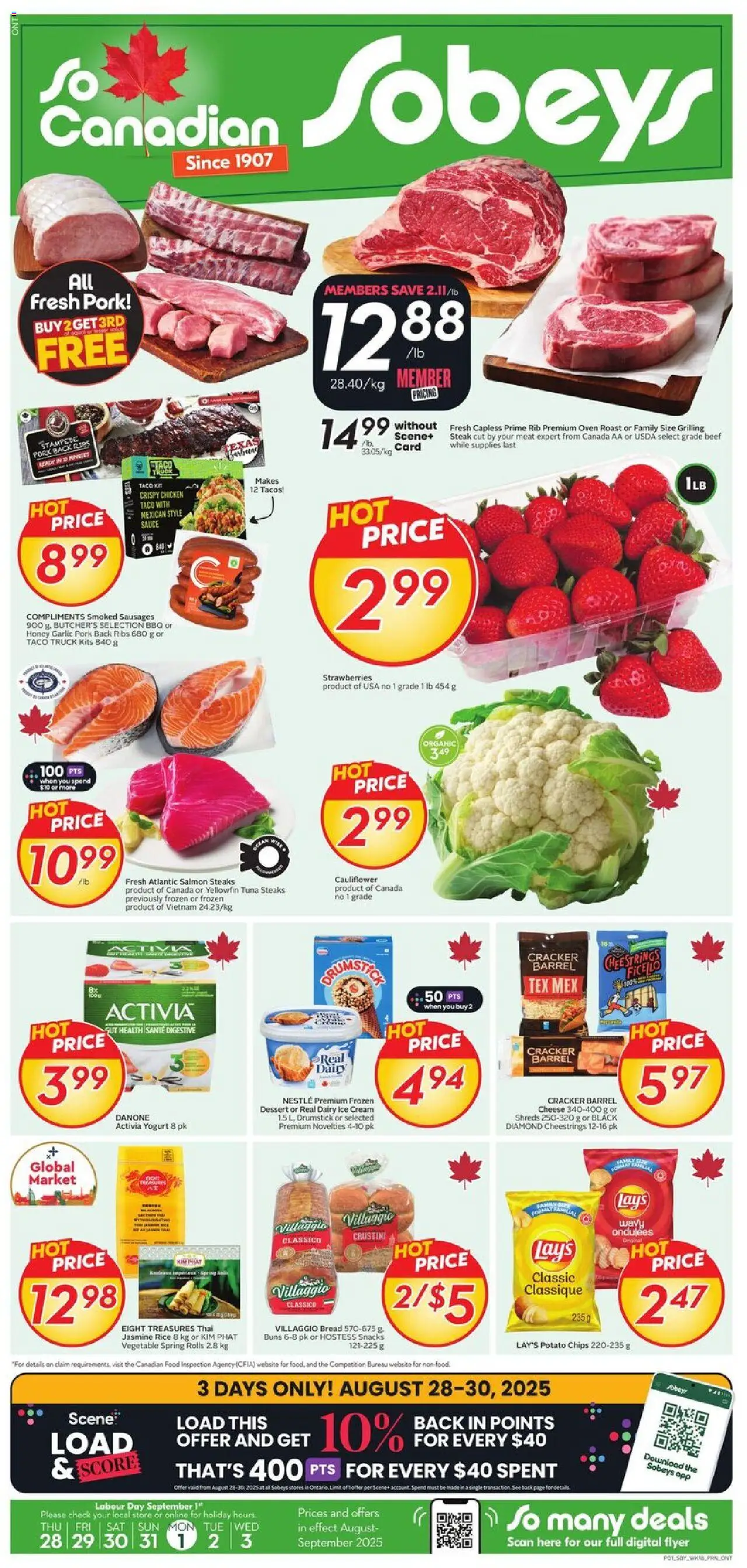 Sobeys flyer valid from Aug 28, 2025 - page number 1