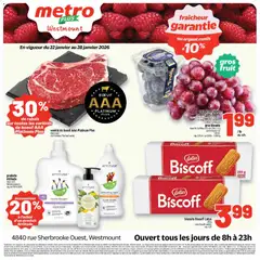 Un aperçu du dépliant Montréal du magasin Metro est valide à partir 22 janv. 2026