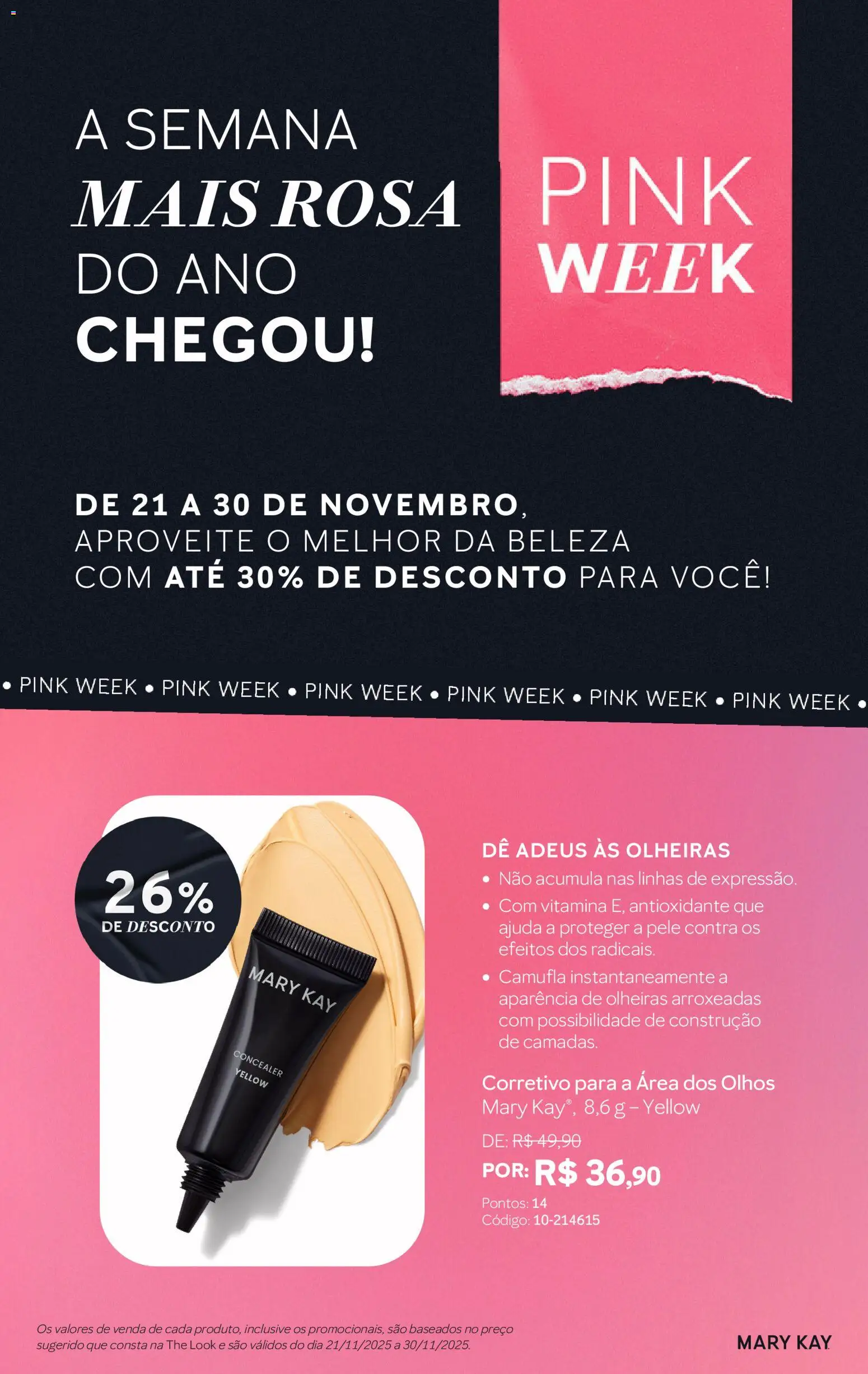 Pré-Visualização do folheto "Black Friday" da loja Mary Kay válido a partir de 21/11/2025