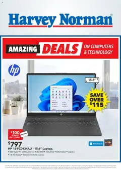 Preview of catalogue Amazing Deals on Computers and Technology from shop Harvey Norman valid 9 Aug 2025