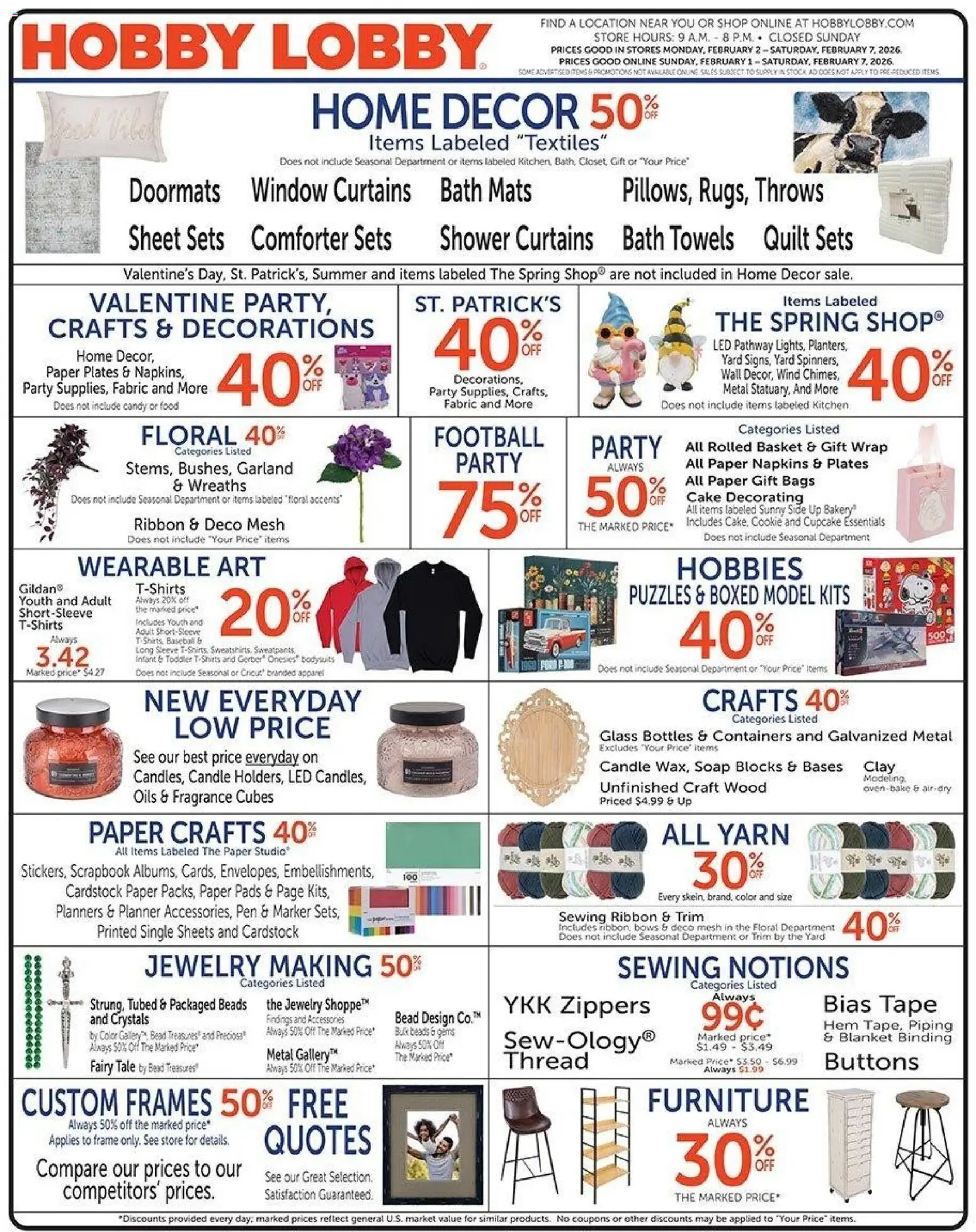 Ad Preview of Hobby Lobby Weekly Ad from 02/01/2026