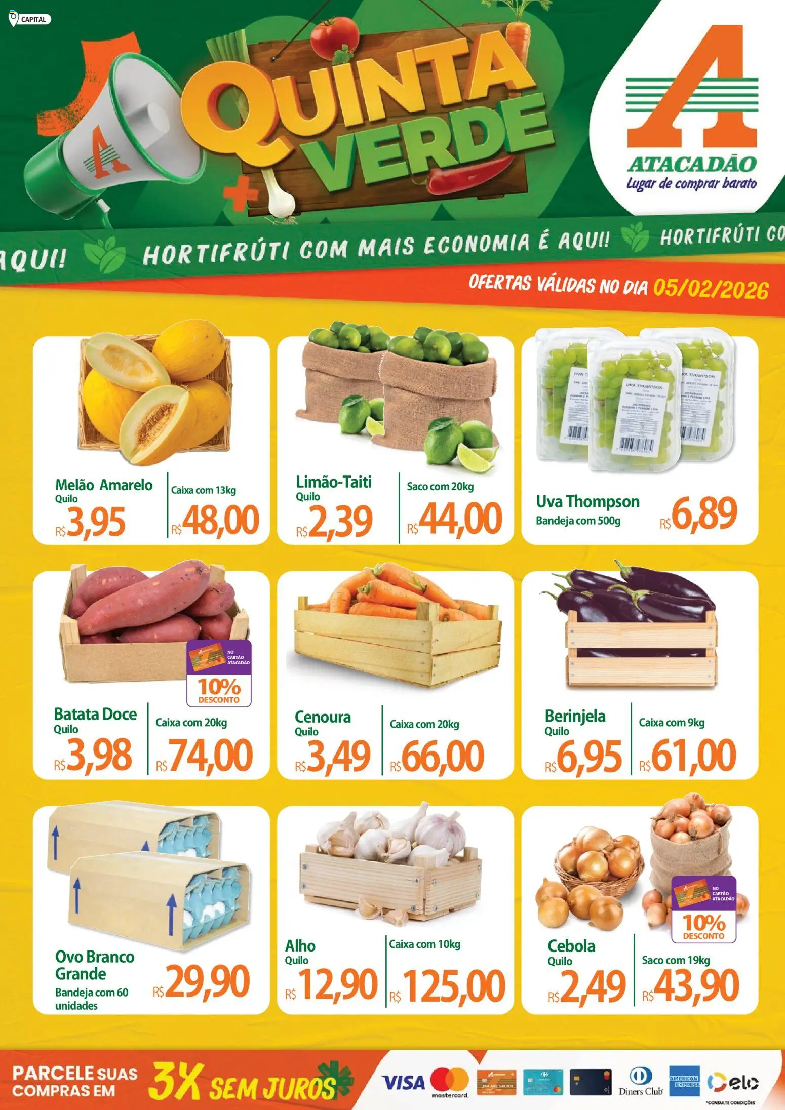 Pré-Visualização do folheto "Ofertas - SP" da loja Atacadão válido a partir de 05/02/2026