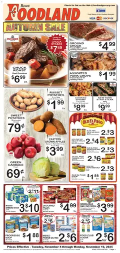Ad Preview of Foodland Weekly Ad from 11/04/2025