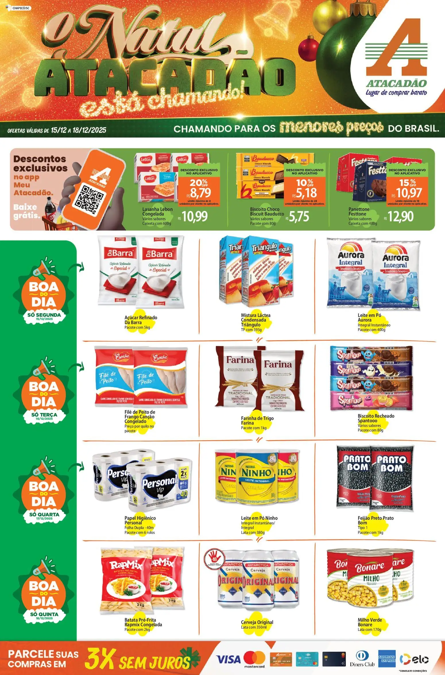 Pré-Visualização do folheto "Ofertas - SC" da loja Atacadão válido a partir de 15/12/2025