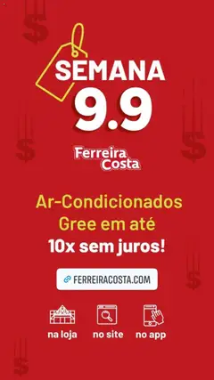 Pré-Visualização do folheto "Ofertas atuais" da loja Ferreira Costa válido a partir de 09/09/2025