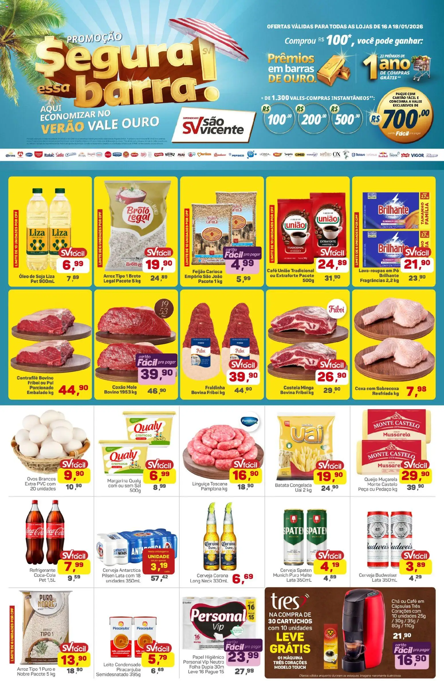 Pré-Visualização do folheto "Ofertas da semana" da loja Supermercados São Vicente válido a partir de 16/01/2026