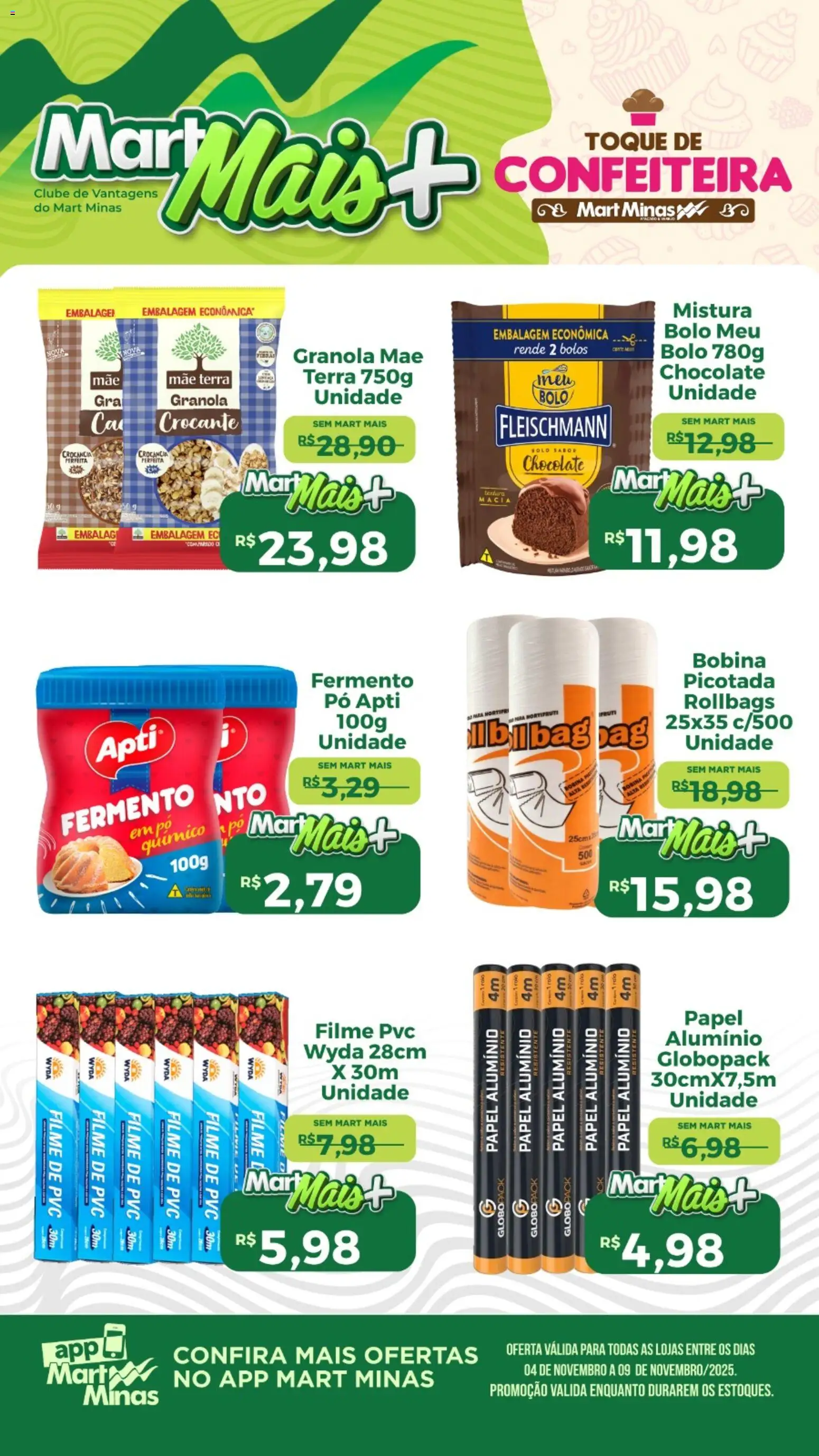 Pré-Visualização do folheto "Ofertas de confeitaria" da loja Mart Minas válido a partir de 04/11/2025
