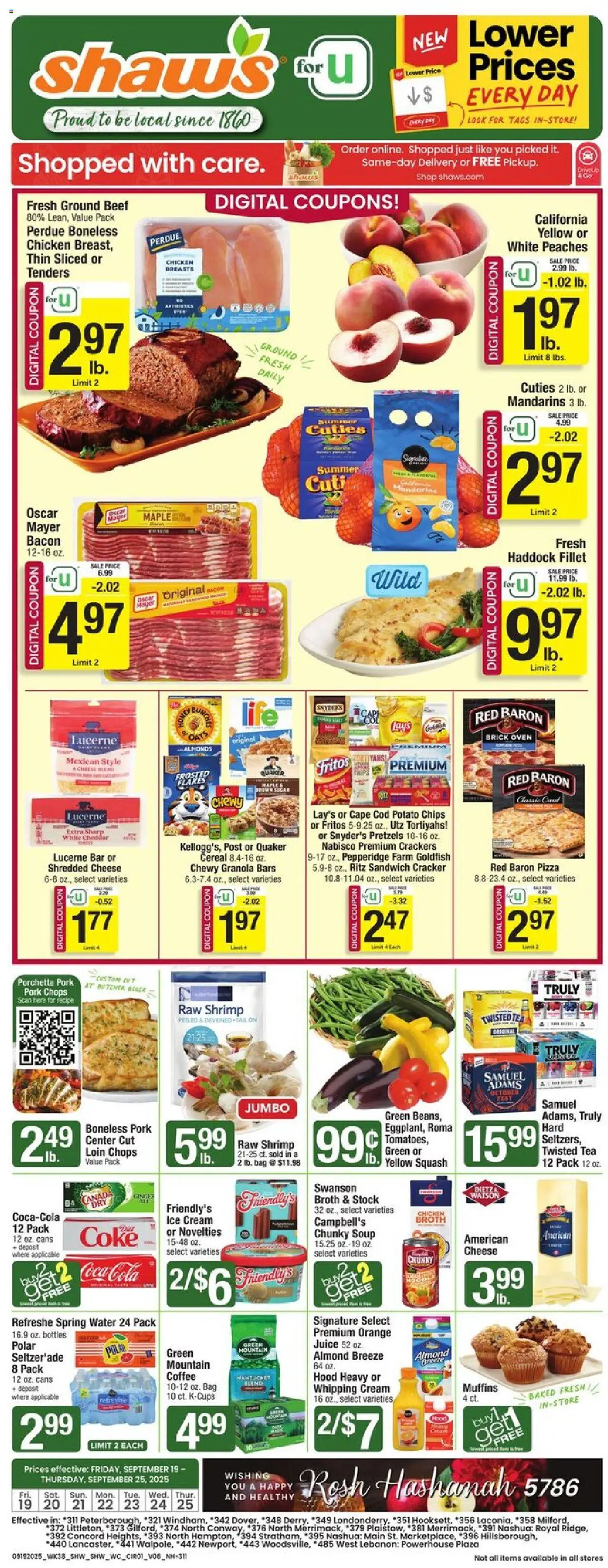 Shaw's Weekly Ad - NH from 09/19/2025 - Flyer - Page number 1