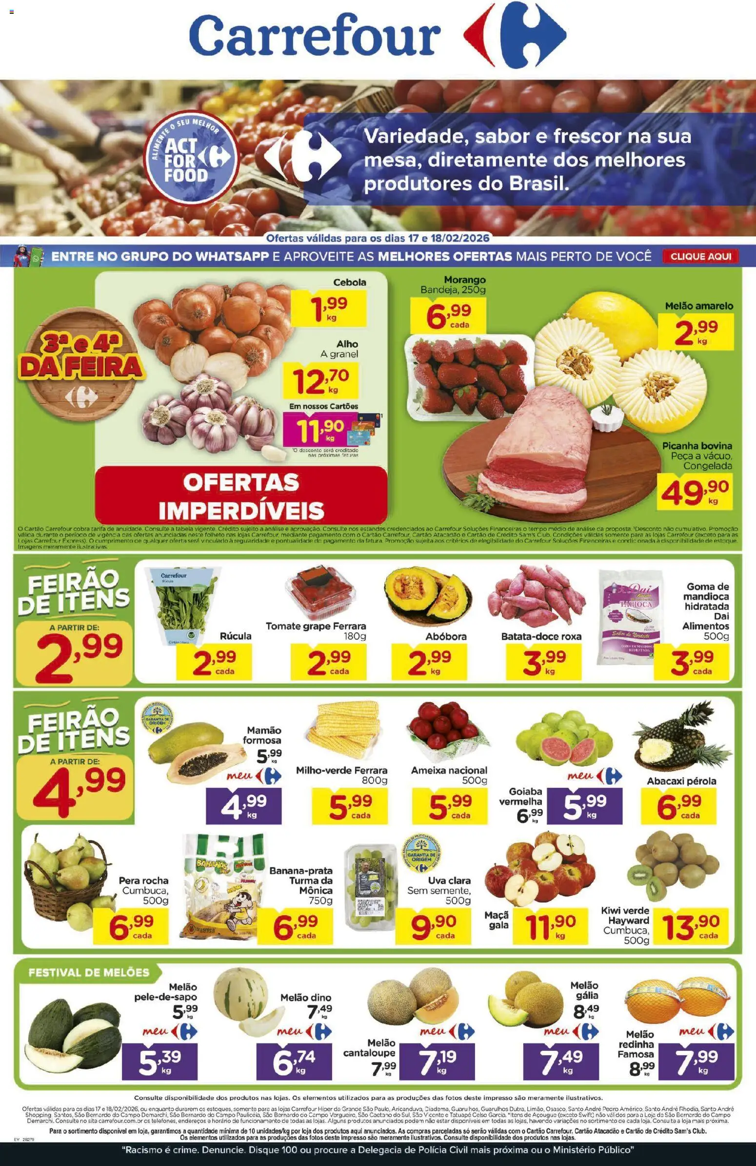 Pré-Visualização do folheto "Ofertas Feira" da loja Carrefour válido a partir de 17/02/2026