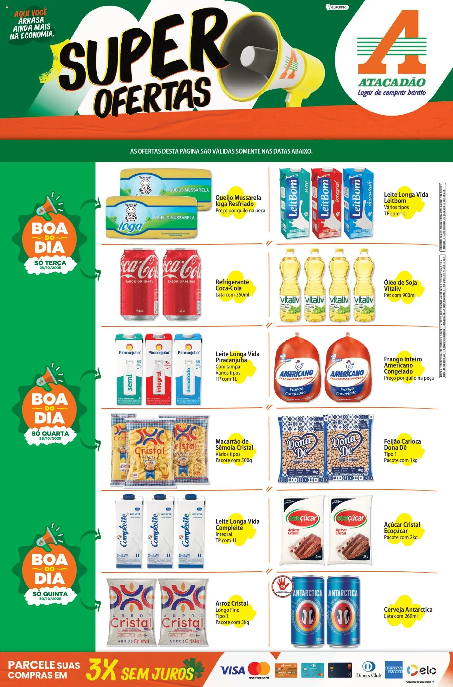 Pré-Visualização do folheto "Ofertas - TO" da loja Atacadão válido a partir de 28/10/2025