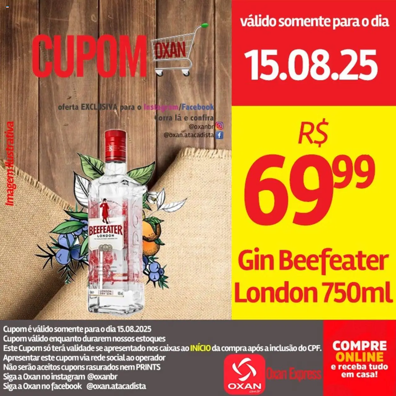 Oxan Atacadista folheto "Ofertas da semana" válido a partir de 15/08/2025 - número de página 1 - Gin, Gin Beefeater