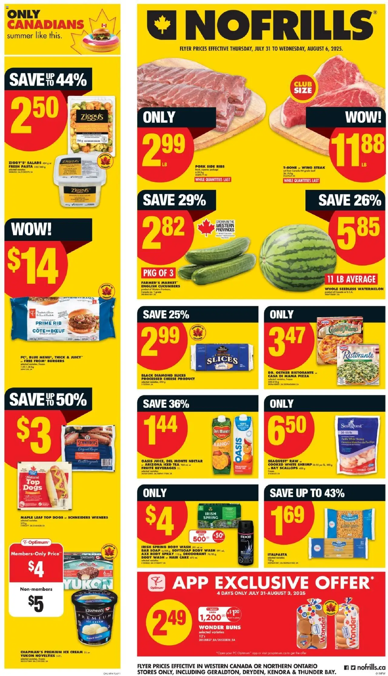 No Frills flyer valid from Jul 31, 2025 - page number 1