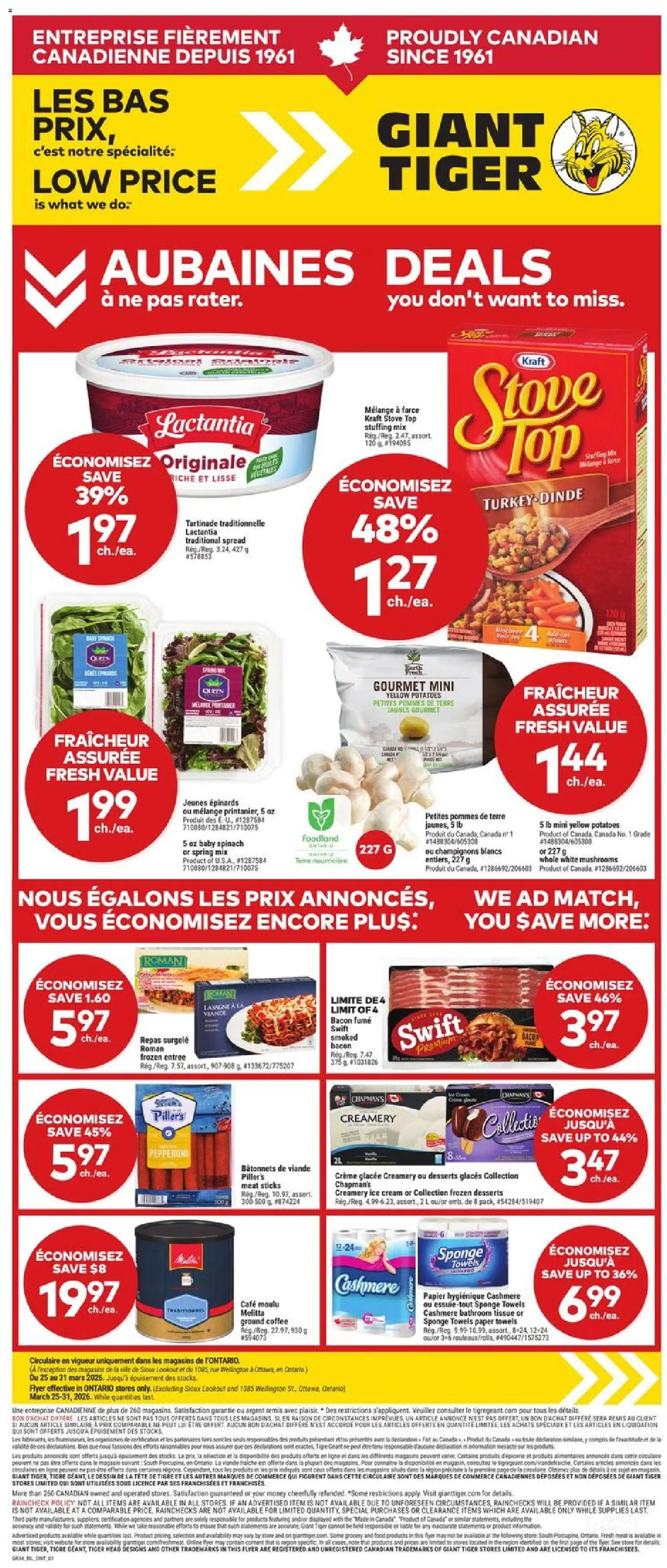 Preview of leaflet Circulaire from shop Giant Tiger is valid from Mar 25, 2026
