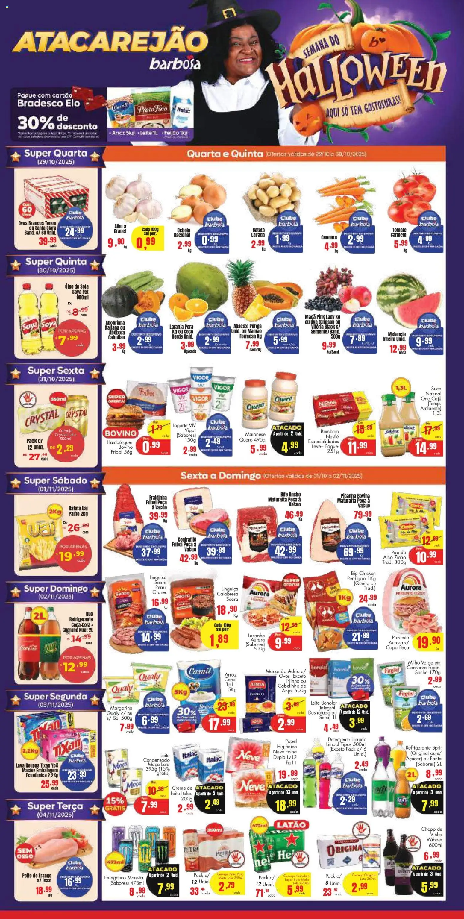 Pré-Visualização do folheto "Ofertas da semana" da loja Barbosa Supermercados válido a partir de 29/10/2025