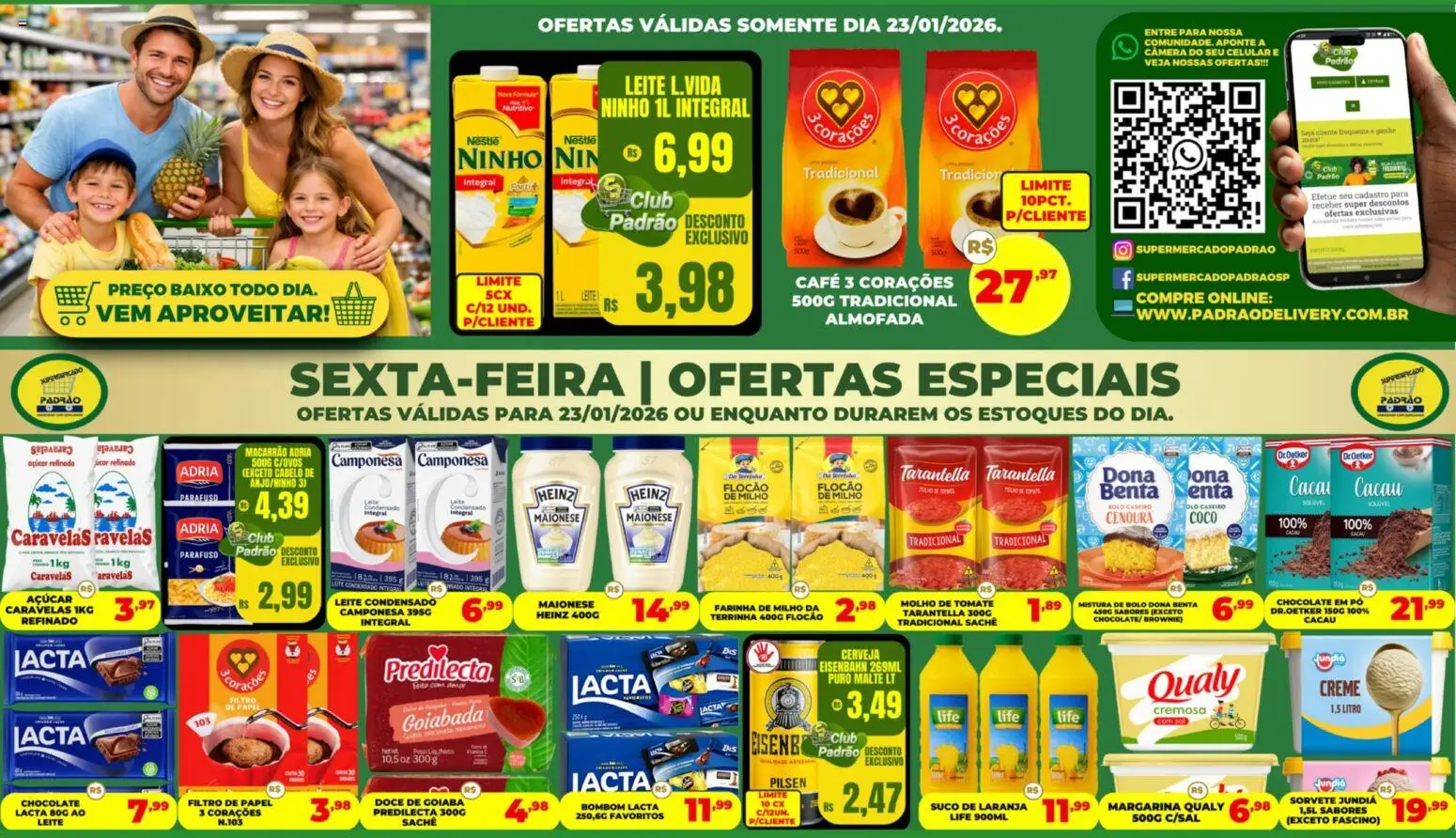 Pré-Visualização do folheto "Ofertas Especiais" da loja Supermercado Padrão válido a partir de 23/01/2026