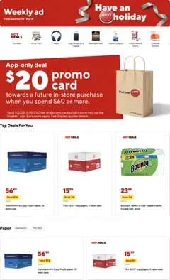 Ad Preview of Staples Weekly Ad from 11/09/2025