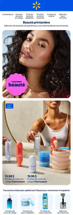 Preview of leaflet Walmart circulaire - Beauté printanière from shop Walmart is valid from Apr 02, 2026