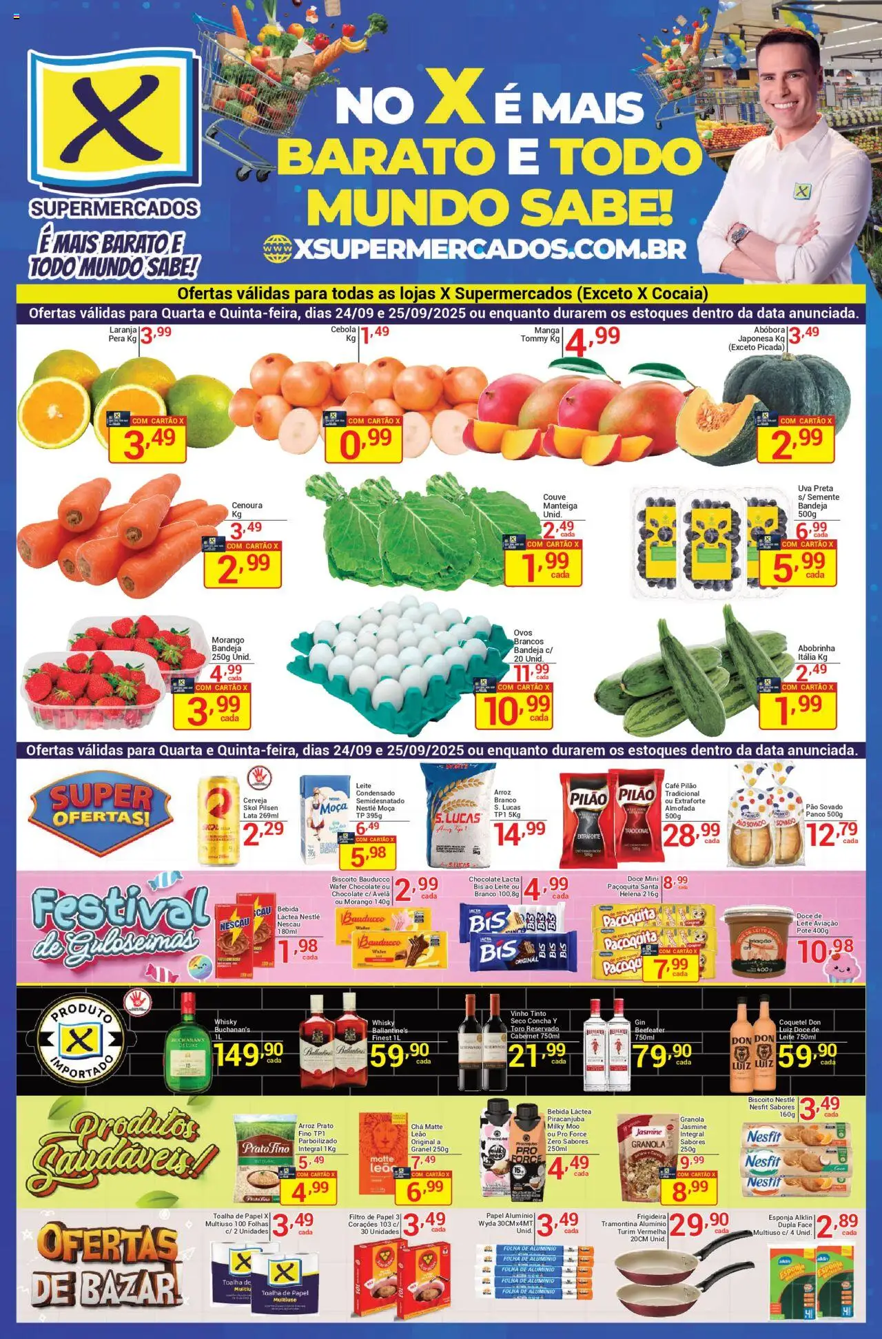 X Supermercados folheto "Ofertas da semana" válido a partir de 24/09/2025 - número de página 1