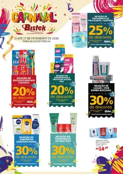 Pré-Visualização do folheto "Ofertas Carnaval Bistek Perfumaria" da loja Bistek Supermercados válido a partir de 11/02/2026
