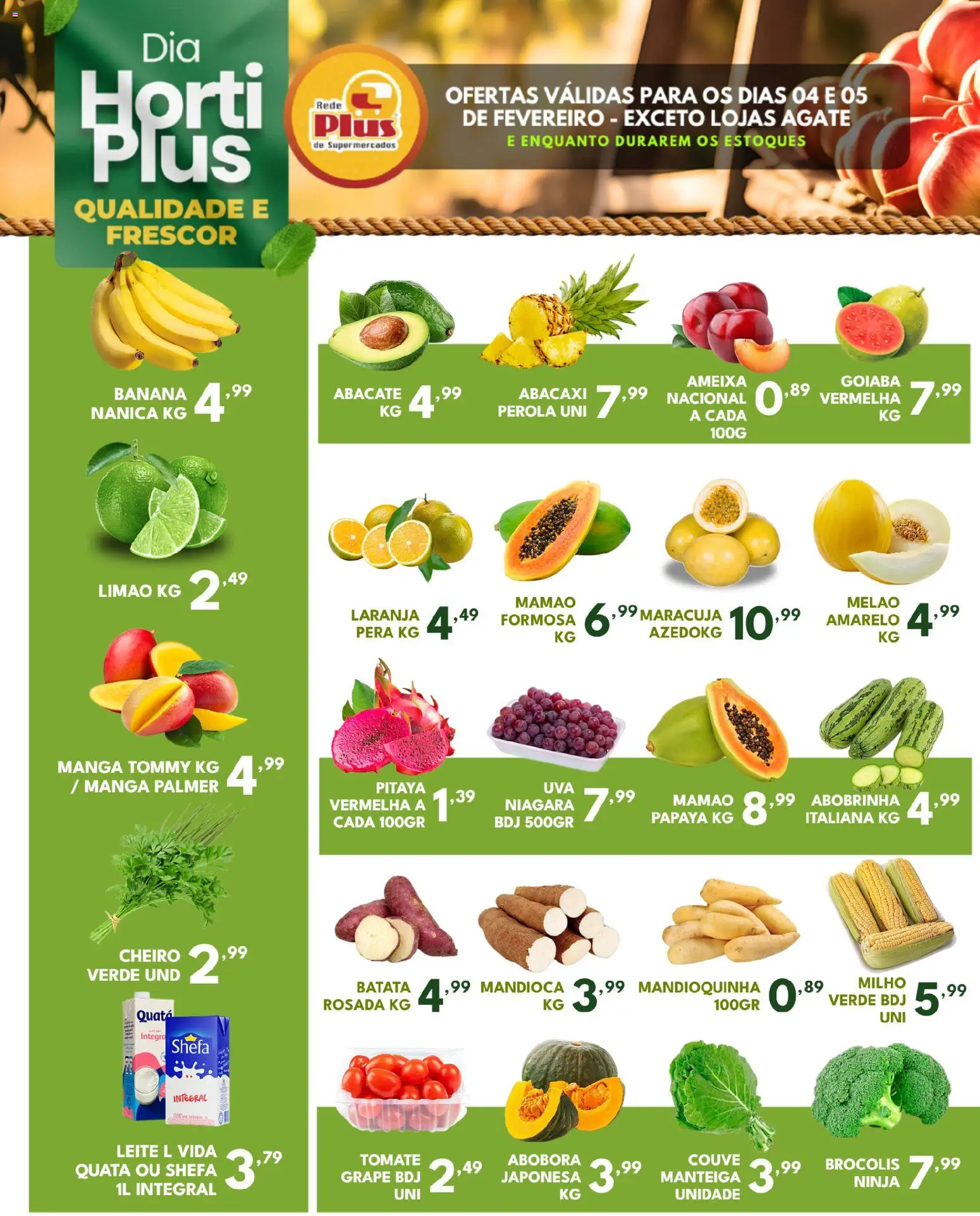 Pré-Visualização do folheto "Ofertas da semana" da loja Rede Plus Supermercados válido a partir de 04/02/2026