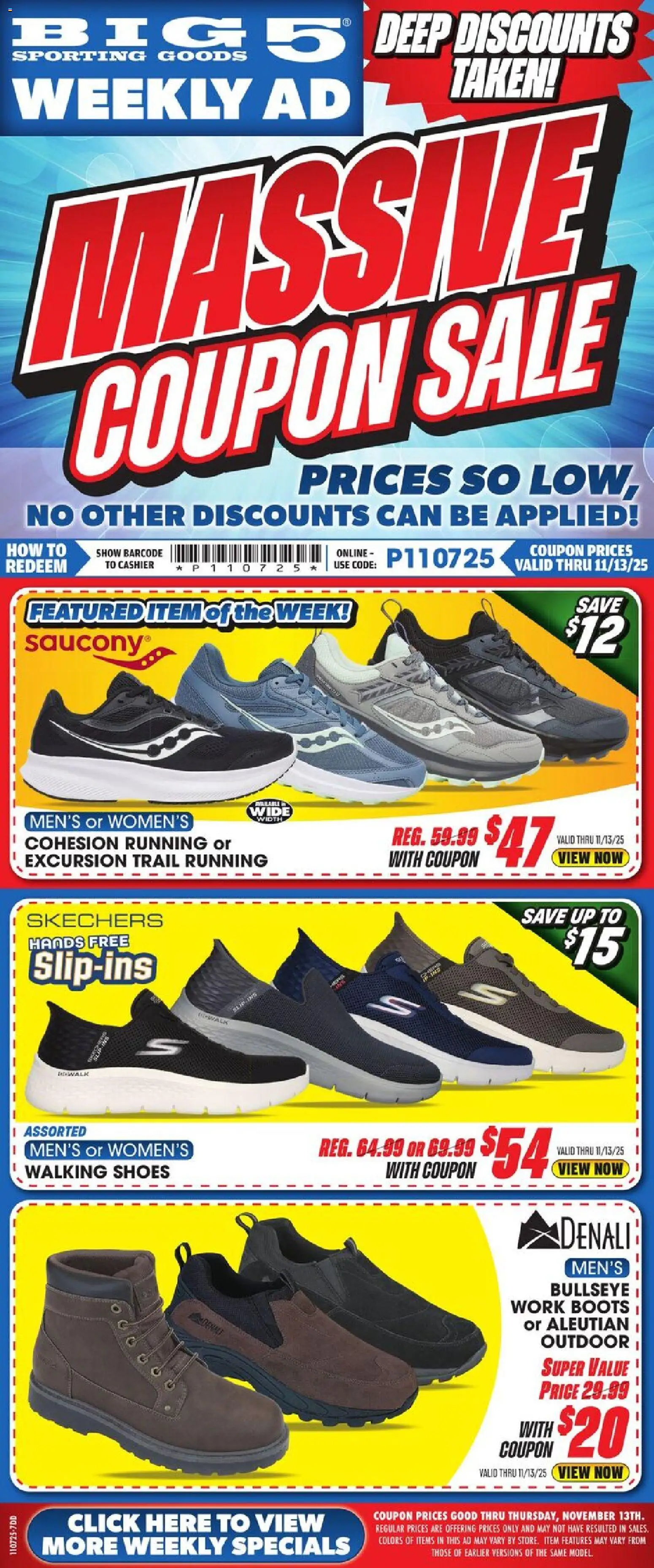 Ad Preview of Big 5 Sporting Goods Weekly Ad from 11/07/2025