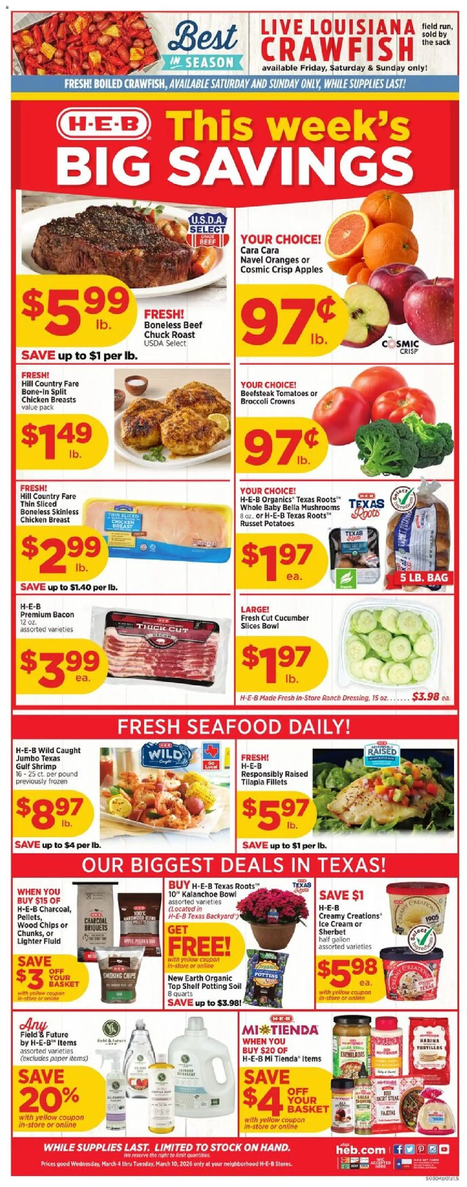 Ad Preview of H-E-B H-E-B Weekly Ad from 03/04/2026