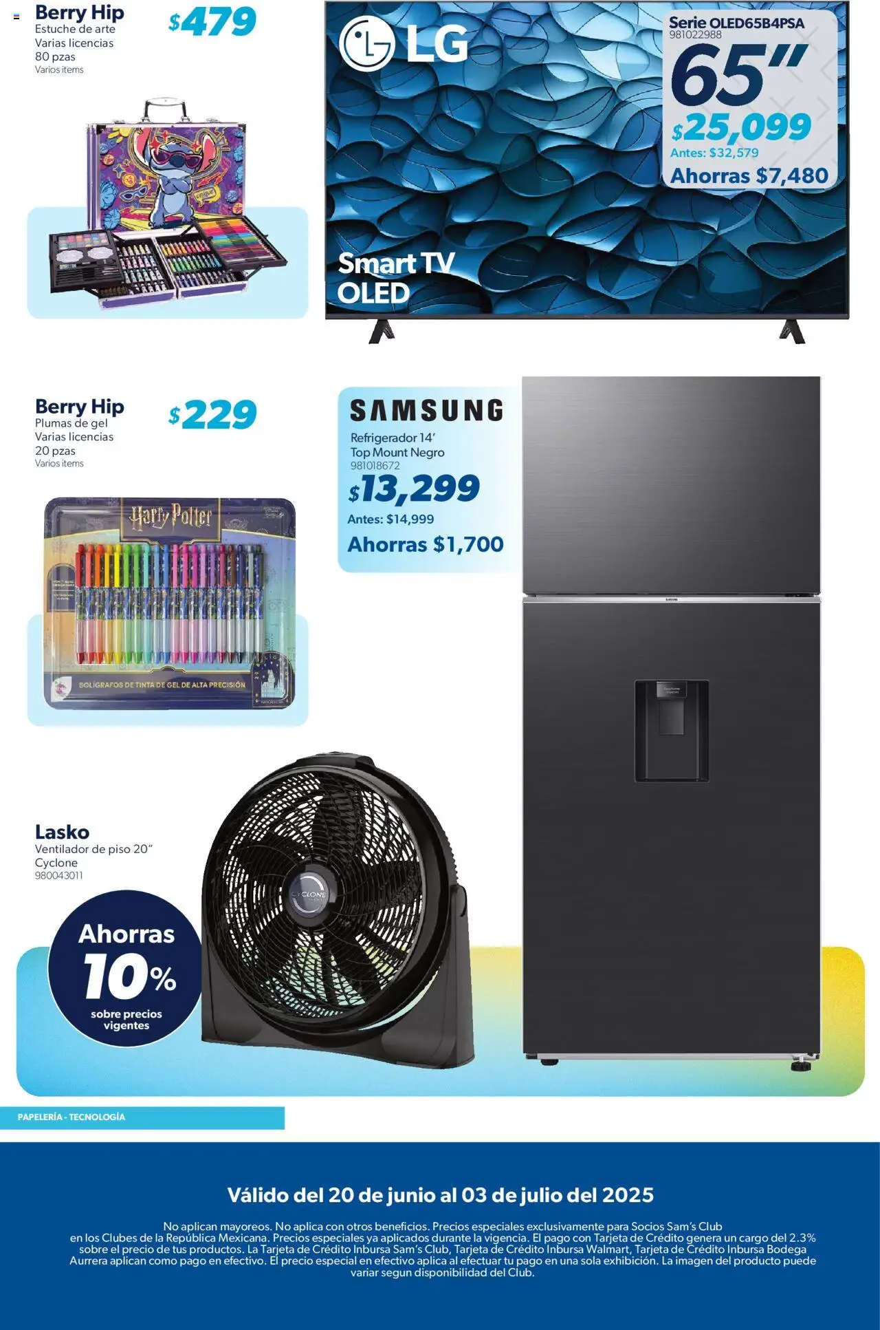 Catálogo Sam's Club y sus promociones válidas desde el 20/06/2025 - Número de página 5 - Refrigerador, Ventilador, Top, Sobre, Estuche