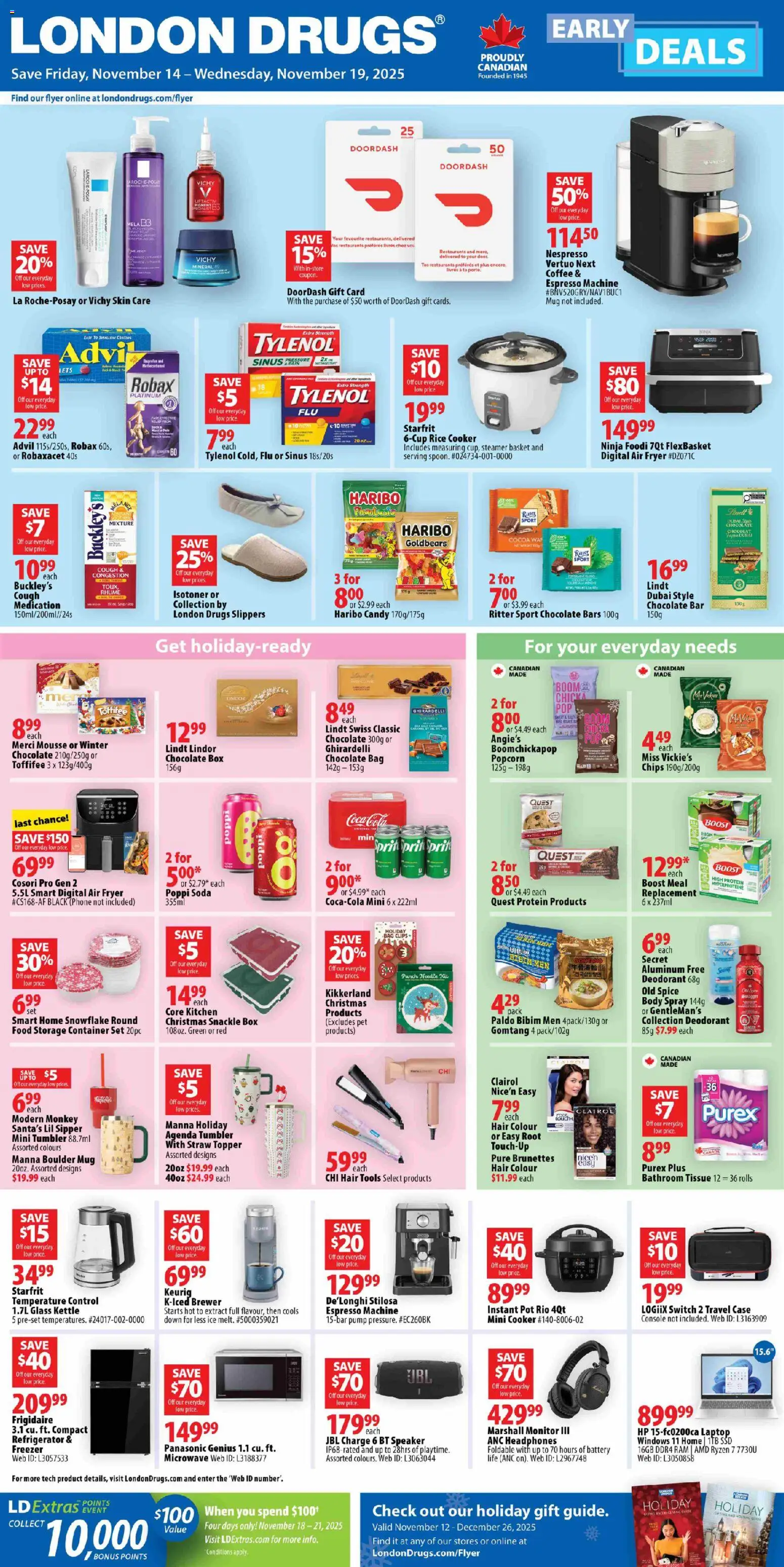 Preview of leaflet Weekly flyer / circulaire from shop London Drugs is valid from Nov 14, 2025