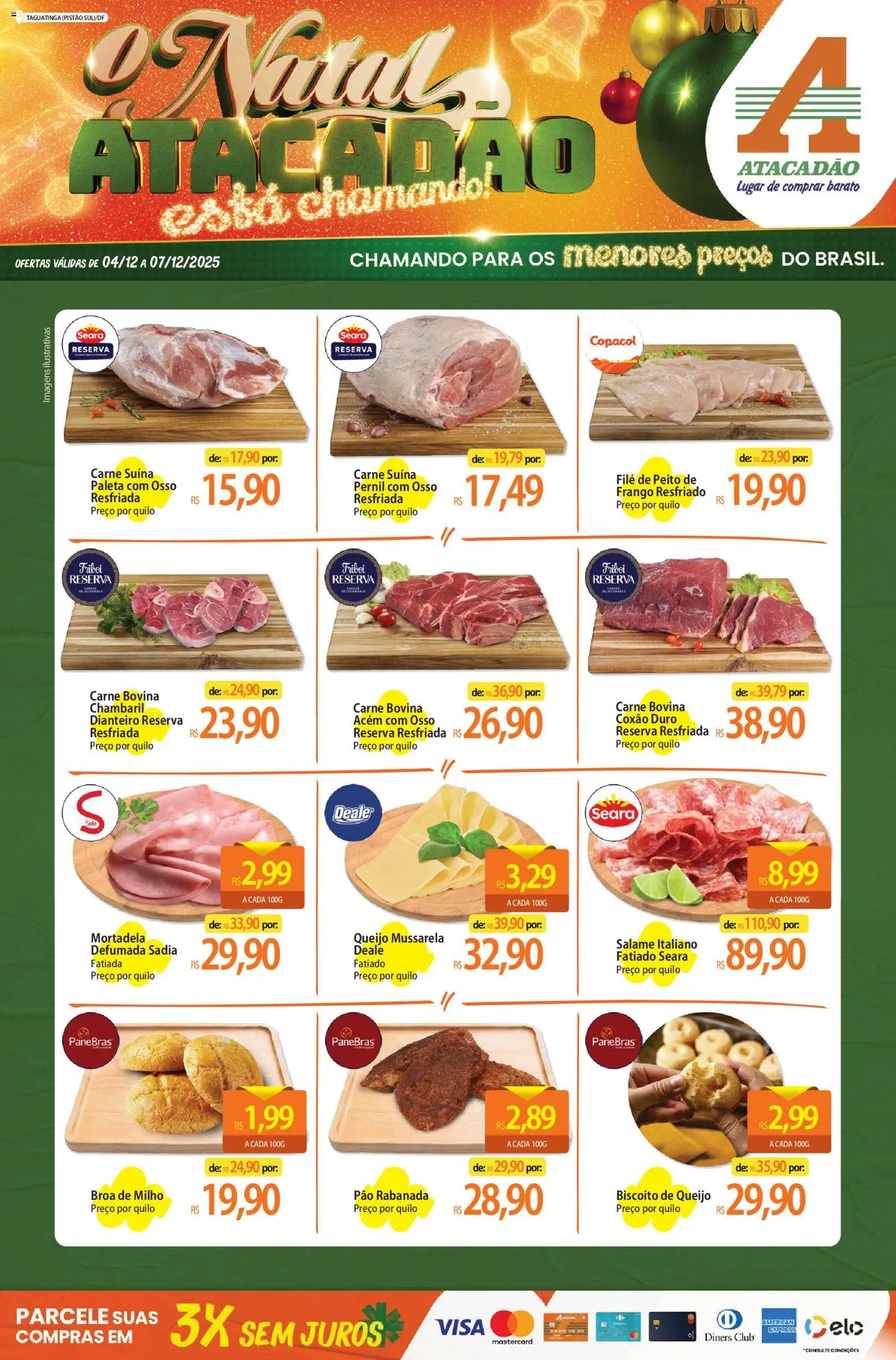 Pré-Visualização do folheto "Ofertas - DF" da loja Atacadão válido a partir de 04/12/2025