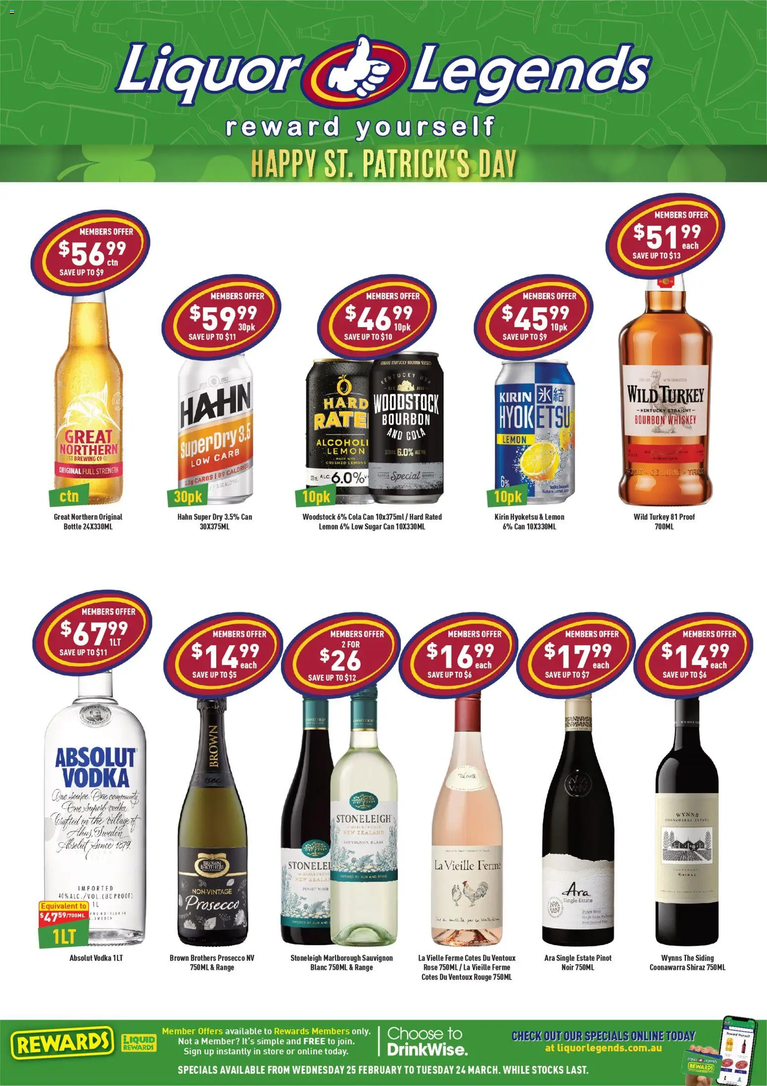 Preview of catalogue Catalogue Redbank from shop Liquor Legends valid 25/02/2026 - Alcohol, Bourbon, Prosecco, Vodka, Whiskey, Sugar, Lemon, Turkey