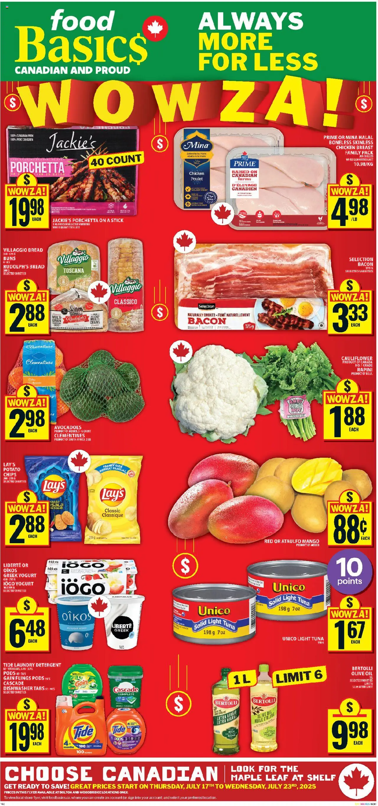 Food Basics flyer valid from Jul 17, 2025 - page number 1