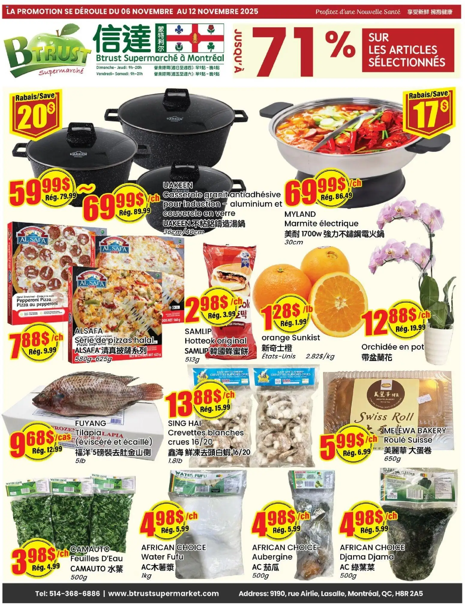 Preview of leaflet Weekly flyer / circulaire from shop Btrust Supermarket is valid from Nov 06, 2025