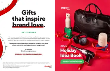 Preview of leaflet 2025 Holiday Idea Book from shop Staples is valid from Sep 22, 2025