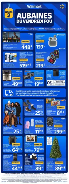 Un aperçu du dépliant Black Friday Circulaire du magasin Walmart est valide à partir 19 nov. 2025