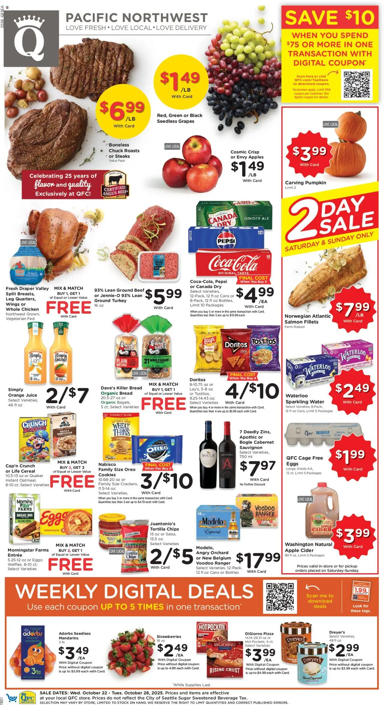 QFC Weekly Ad from 10/22/2025 - Flyer - Page number 1