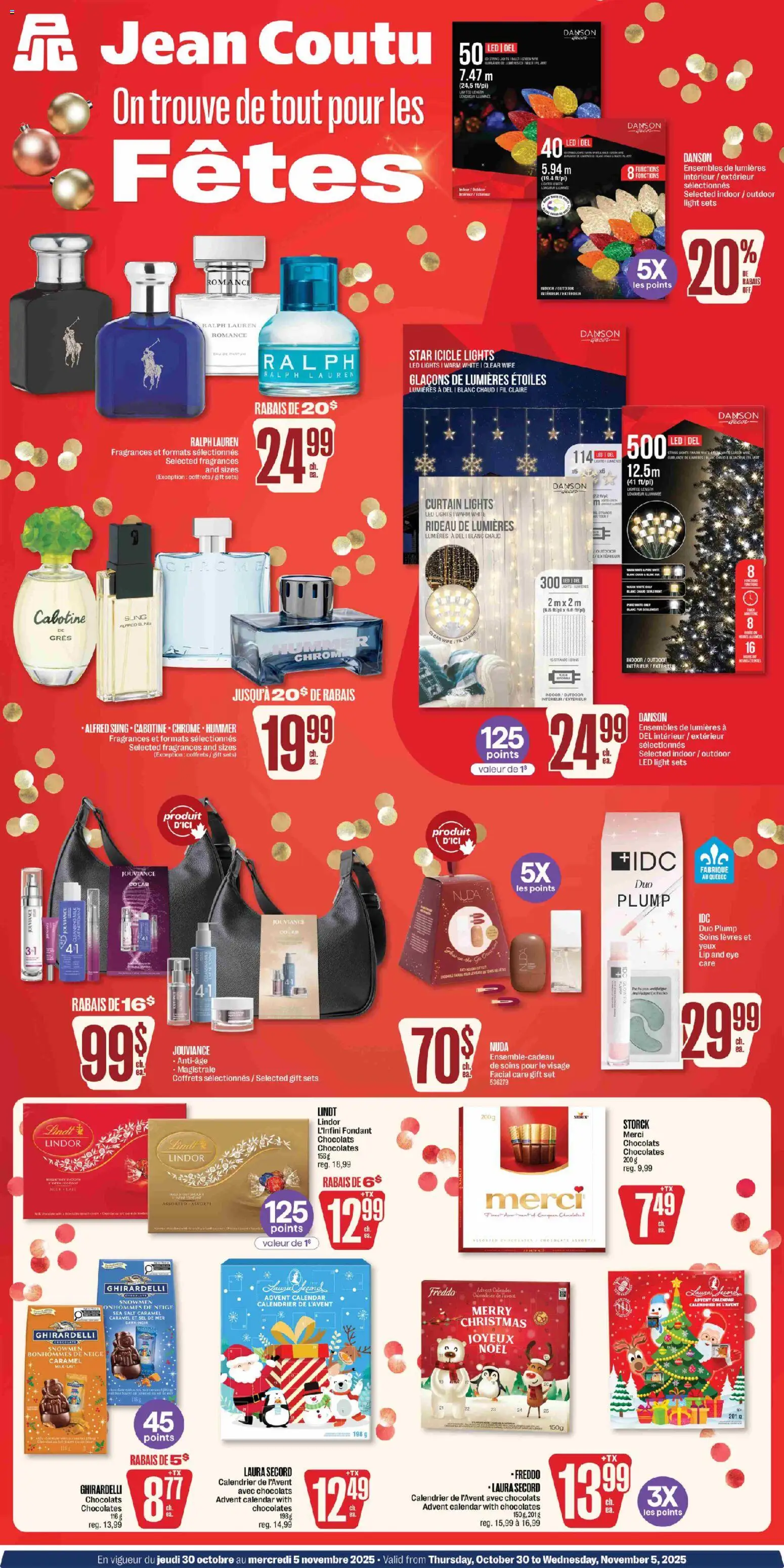 Preview of leaflet Encart Noel from shop Jean Coutu is valid from Oct 30, 2025