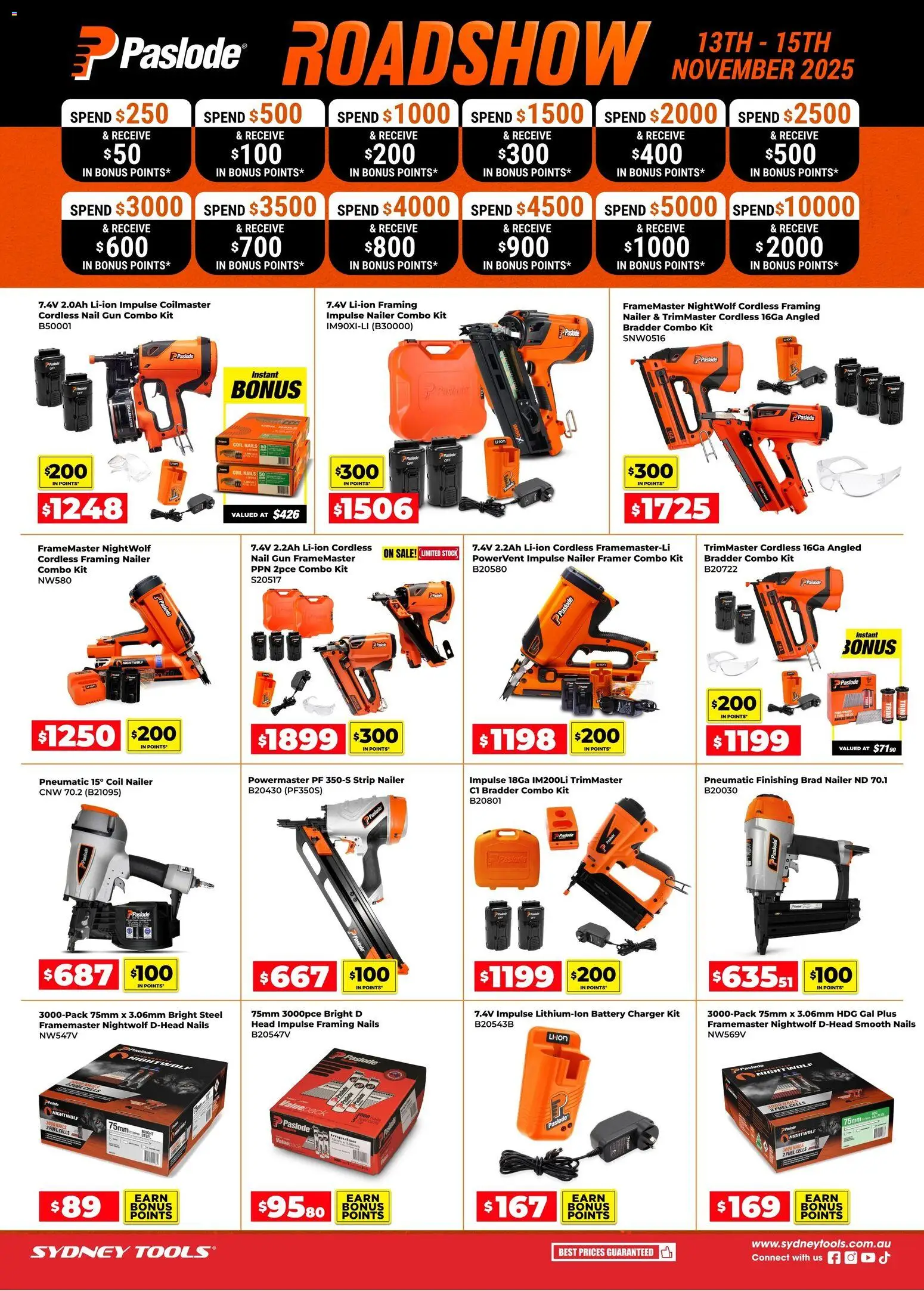 Preview of catalogue Roadshow from shop Sydney Tools valid 13/11/2025