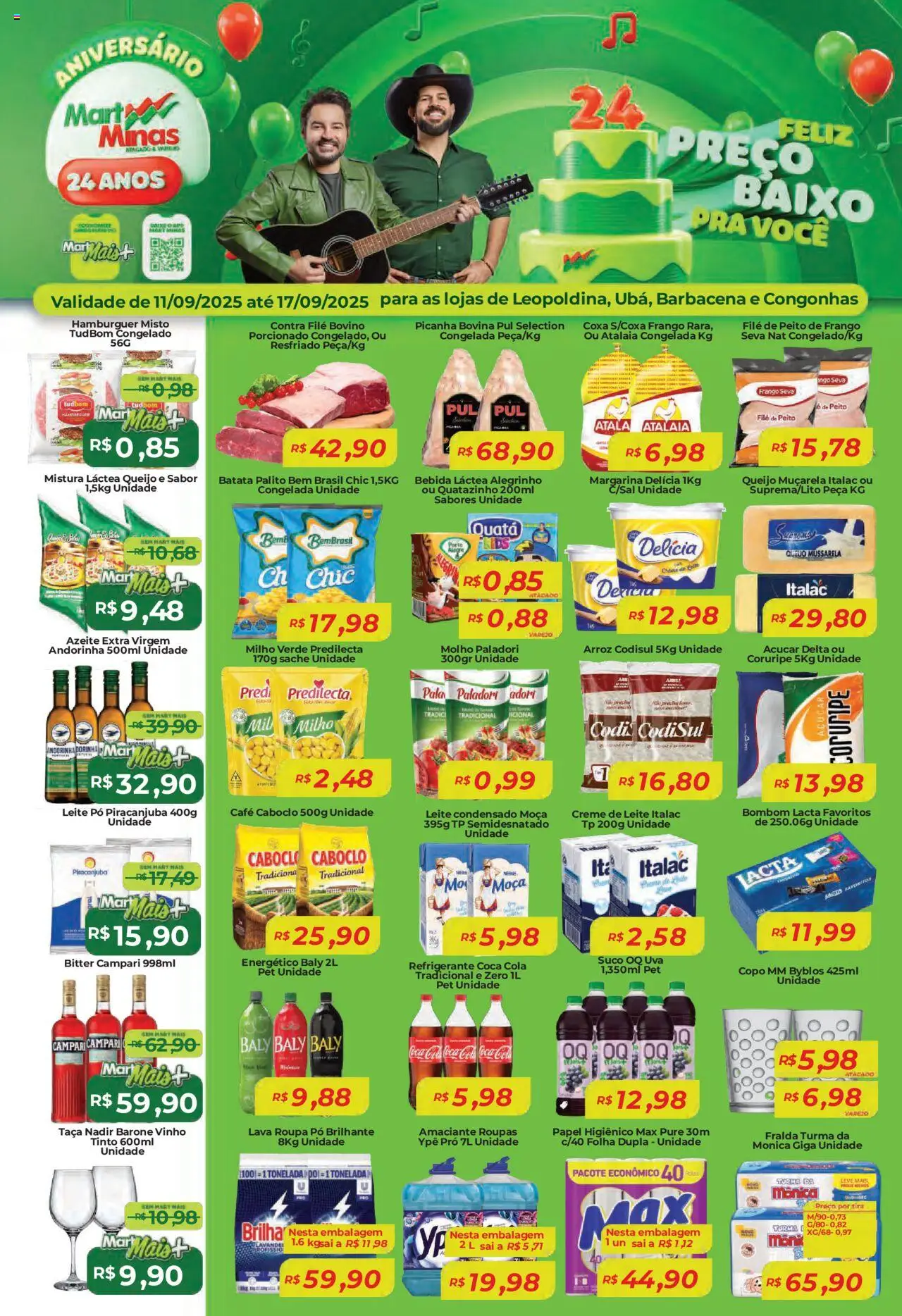 Mart Minas folheto "Ofertas da semana" válido a partir de 11/09/2025 - número de página 1