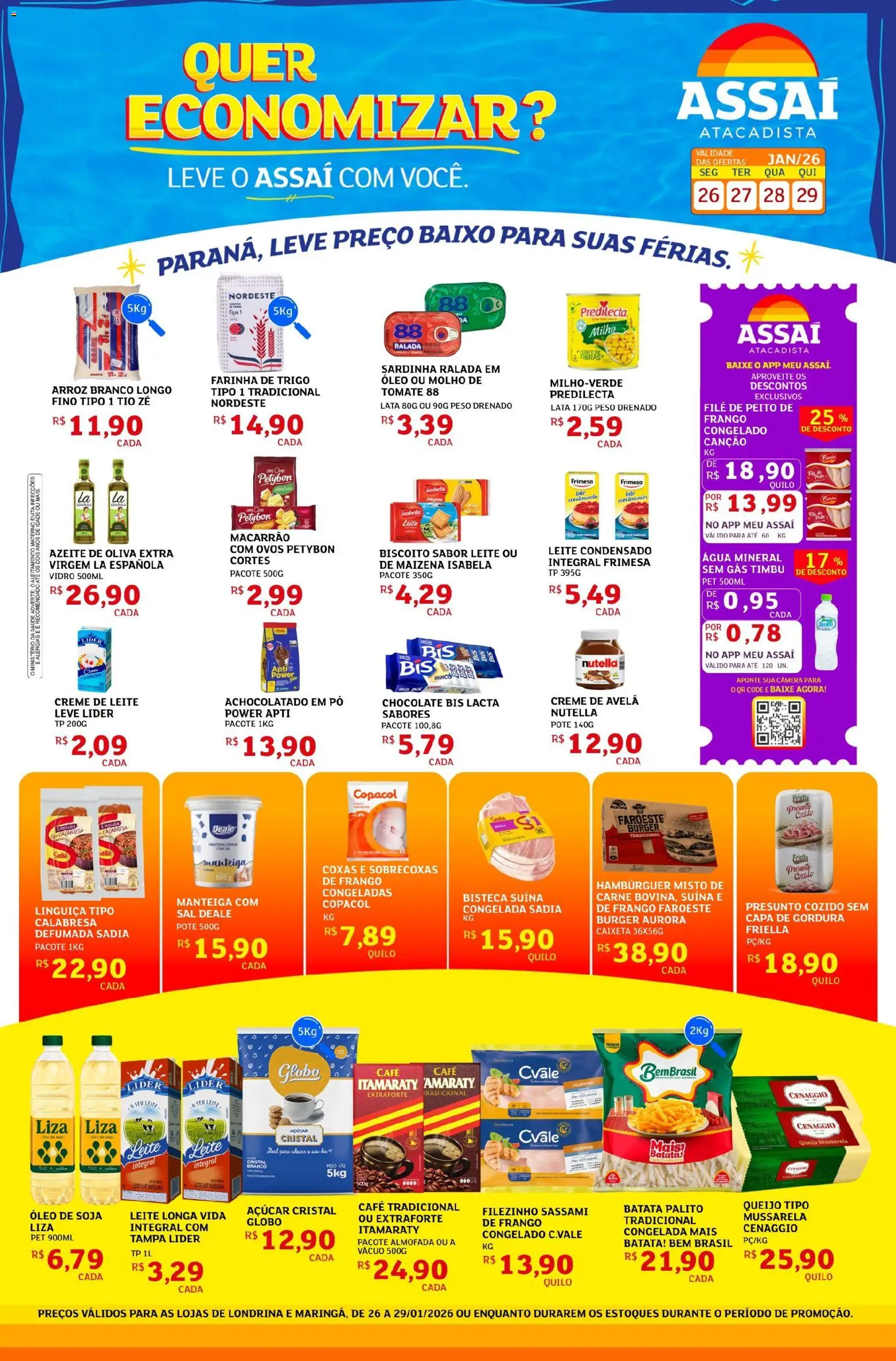 Pré-Visualização do folheto "Encarte - PR" da loja Assaí Atacadista válido a partir de 26/01/2026