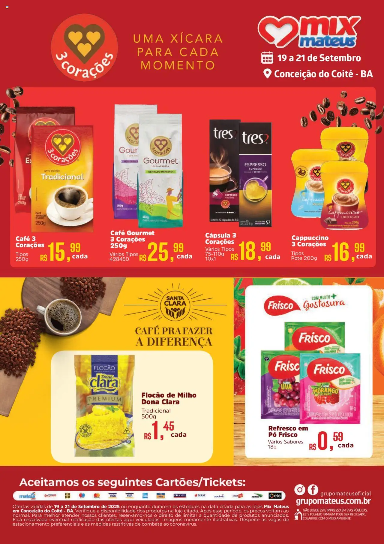 Mateus folheto "Ofertas 3 corações " válido a partir de 19/09/2025 - número de página 1