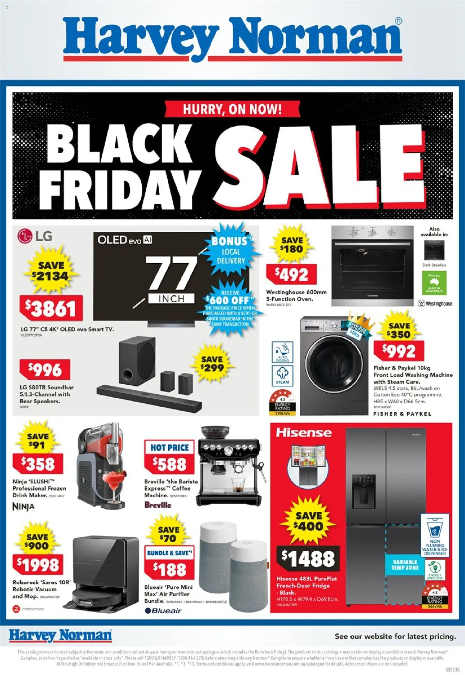 Preview of catalogue Electrical Appliances Black Friday Sale from shop Harvey Norman valid 20/11/2025