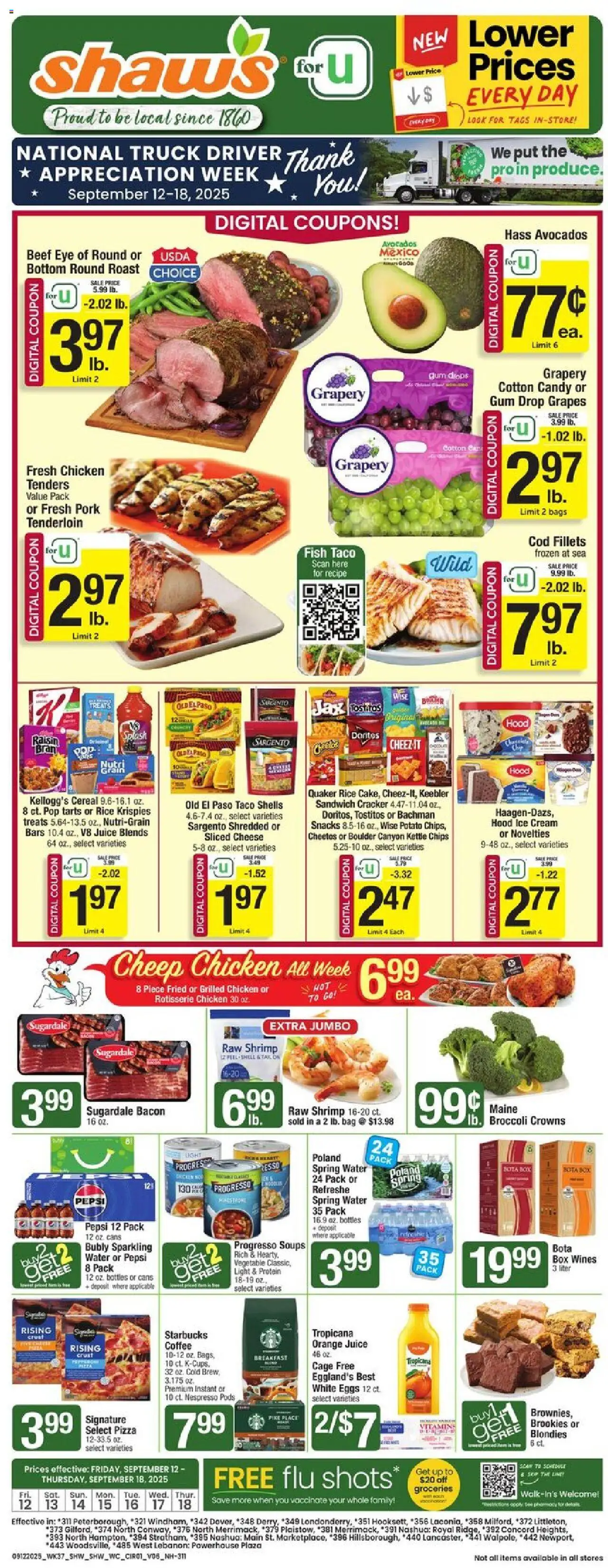 Shaw's Weekly Ad - NH from 09/12/2025 - Flyer - Page number 1