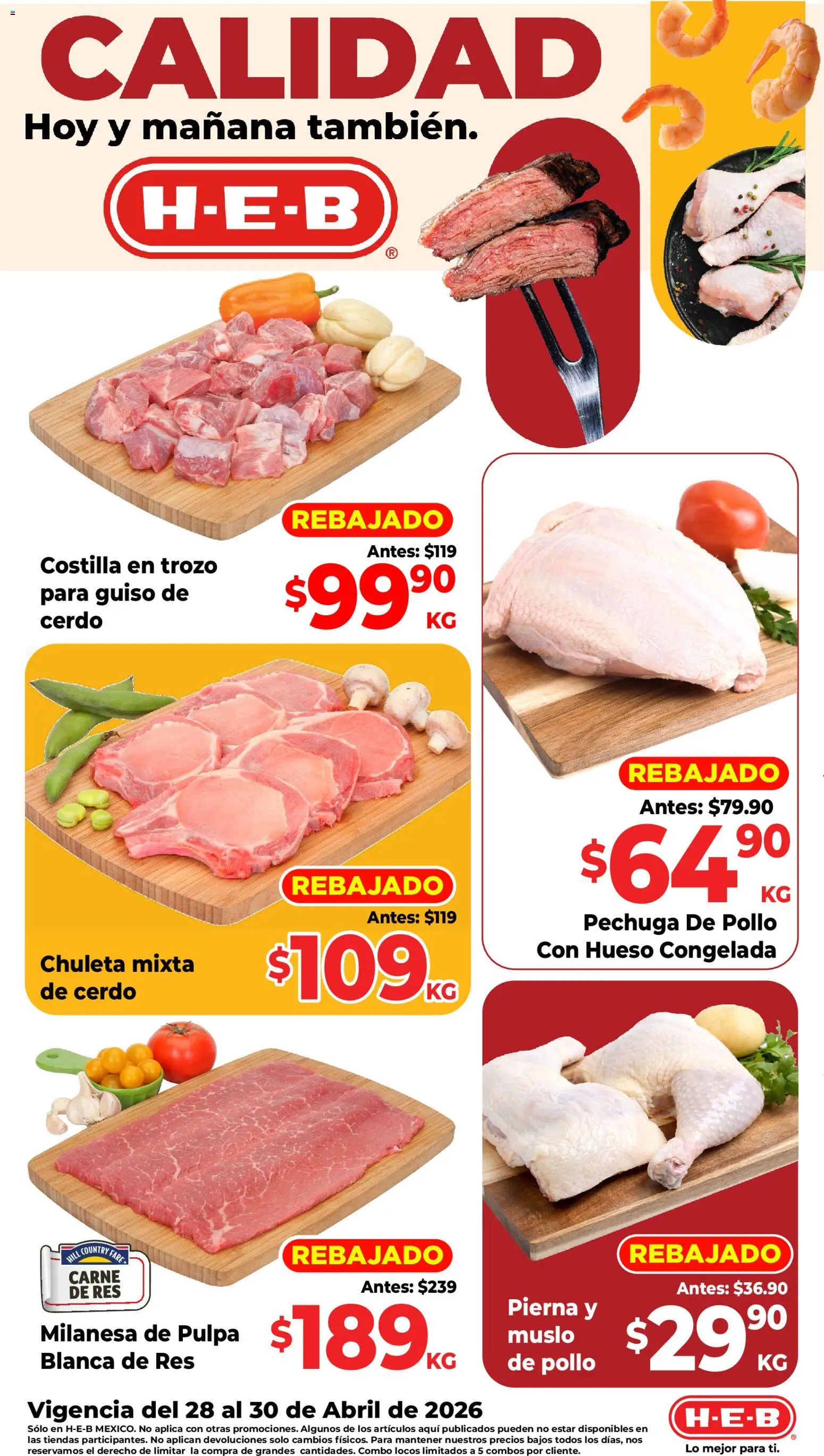 Vista previa las ofertas de la tienda H-E-B - H-E-B folleto Calidad desde el 28/04/2026 