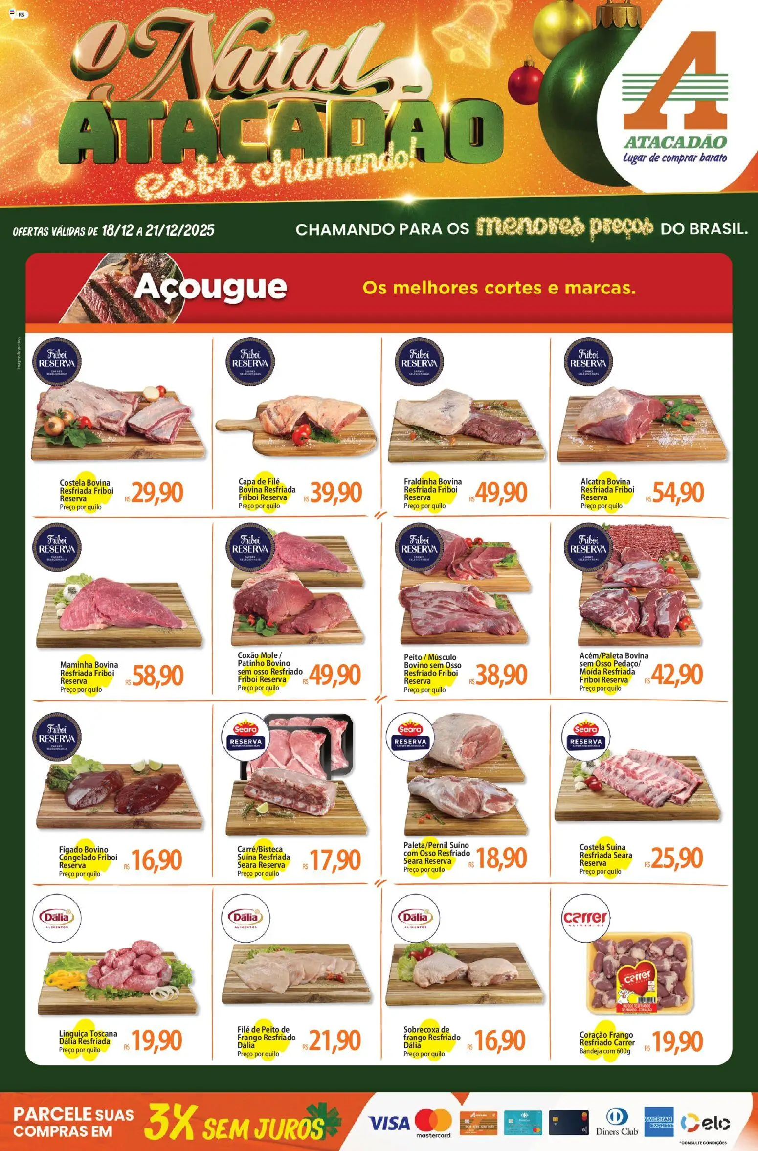 Pré-Visualização do folheto "Ofertas - RS" da loja Atacadão válido a partir de 18/12/2025