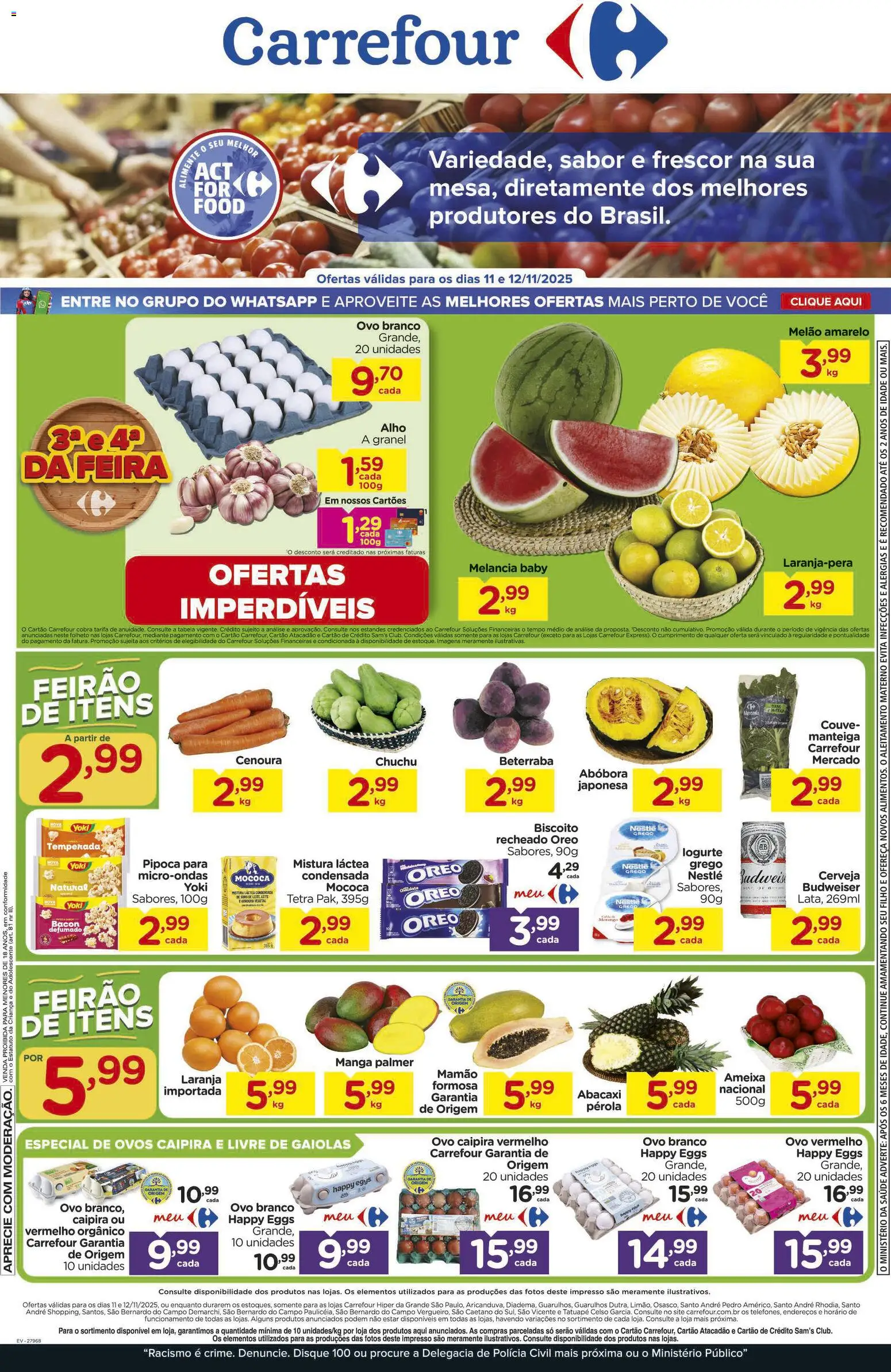 Pré-Visualização do folheto "Ofertas Feira" da loja Carrefour válido a partir de 11/11/2025