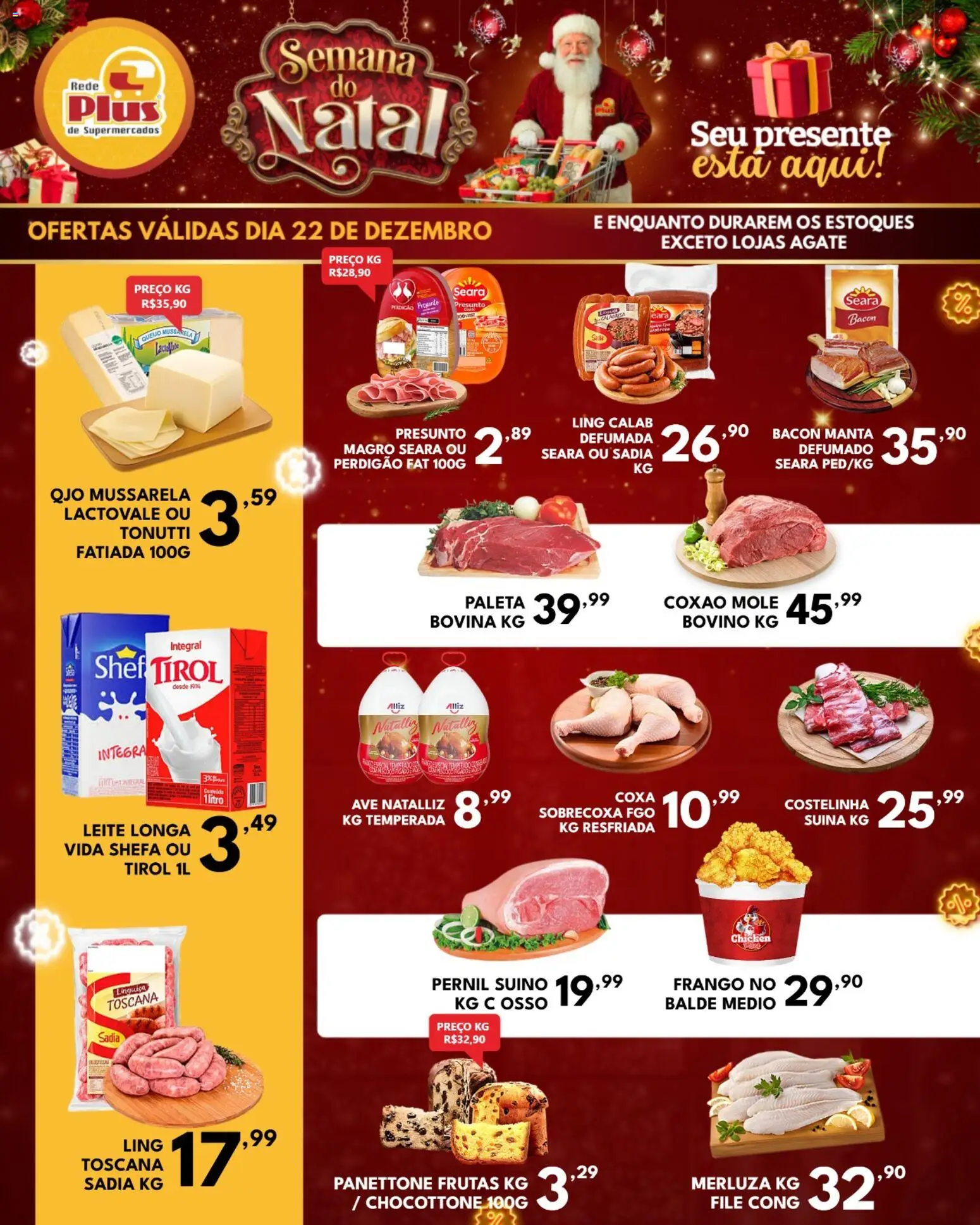 Pré-Visualização do folheto "Ofertas da semana" da loja Rede Plus Supermercados válido a partir de 22/12/2025