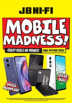 Preview of catalogue Mobile Madness from shop JB Hi-Fi valid 19 Feb 2026