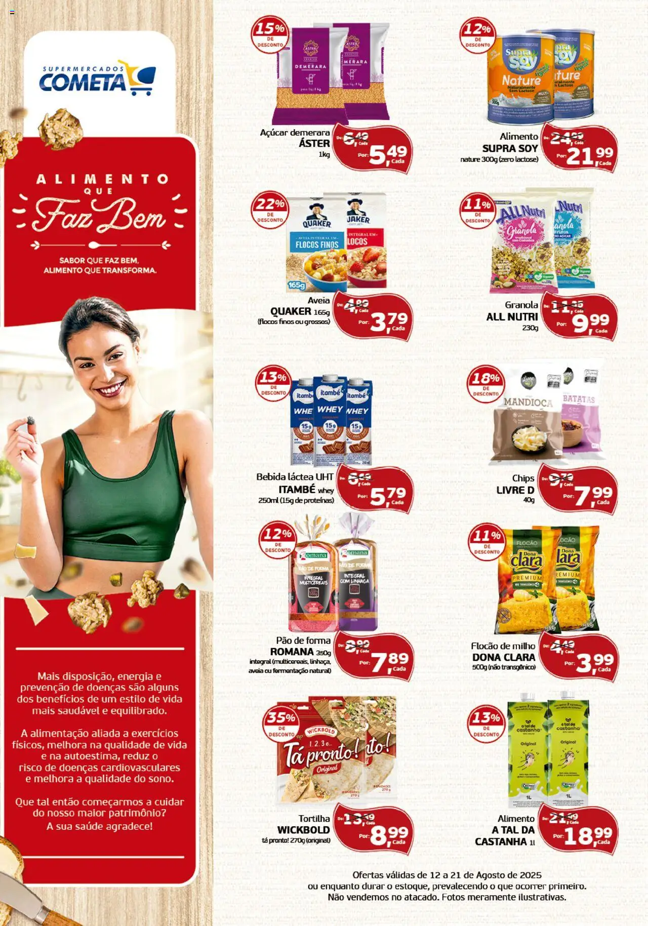 Cometa Supermercados folheto "Ofertas Alimento Que Faz Bem" válido a partir de 12/08/2025 - número de página 1