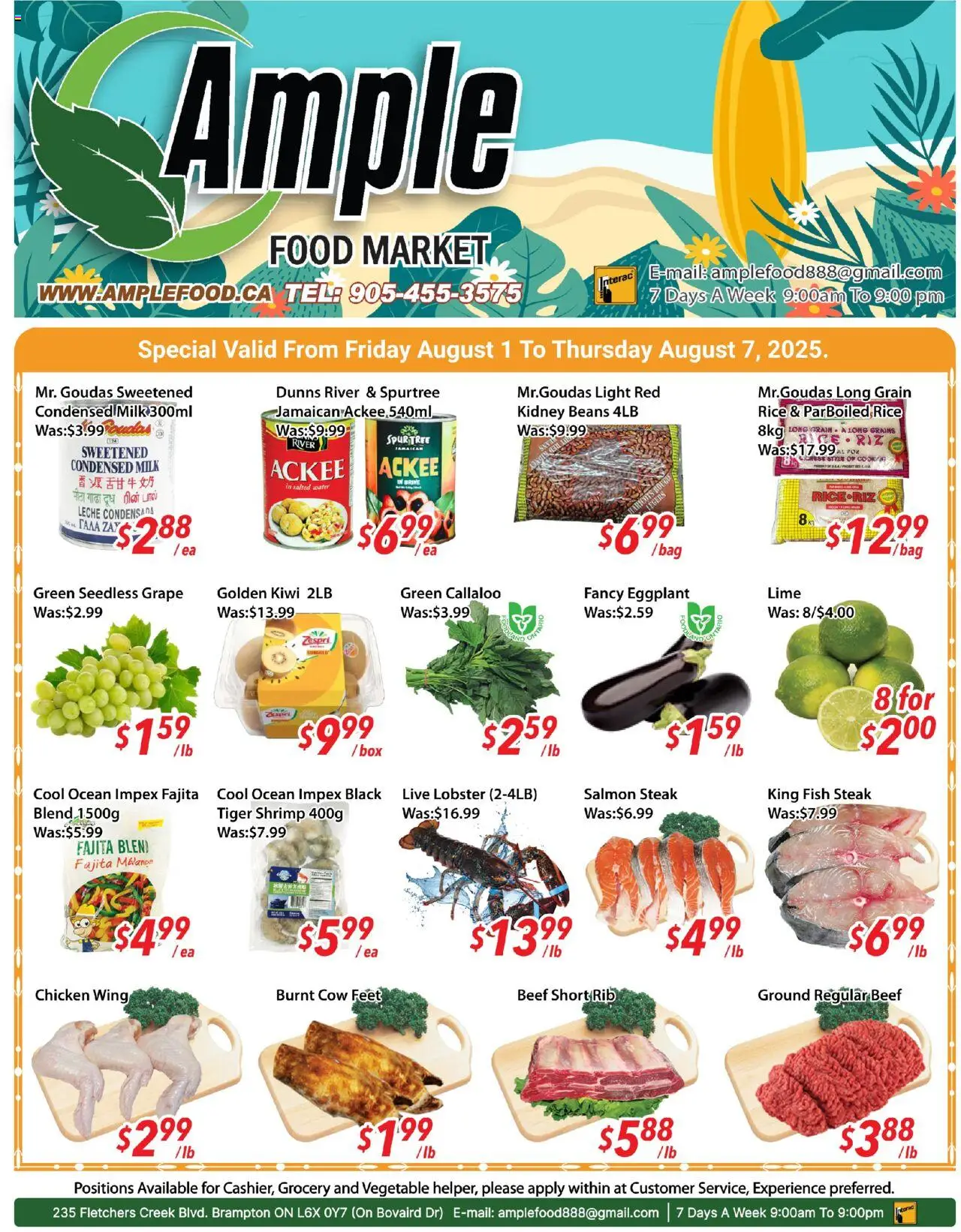 Ample Food Market flyer valid from Aug 01, 2025 - page number 1