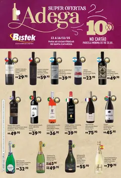 Pré-Visualização do folheto "Ofertas Adega" da loja Bistek Supermercados válido a partir de 13/11/2025